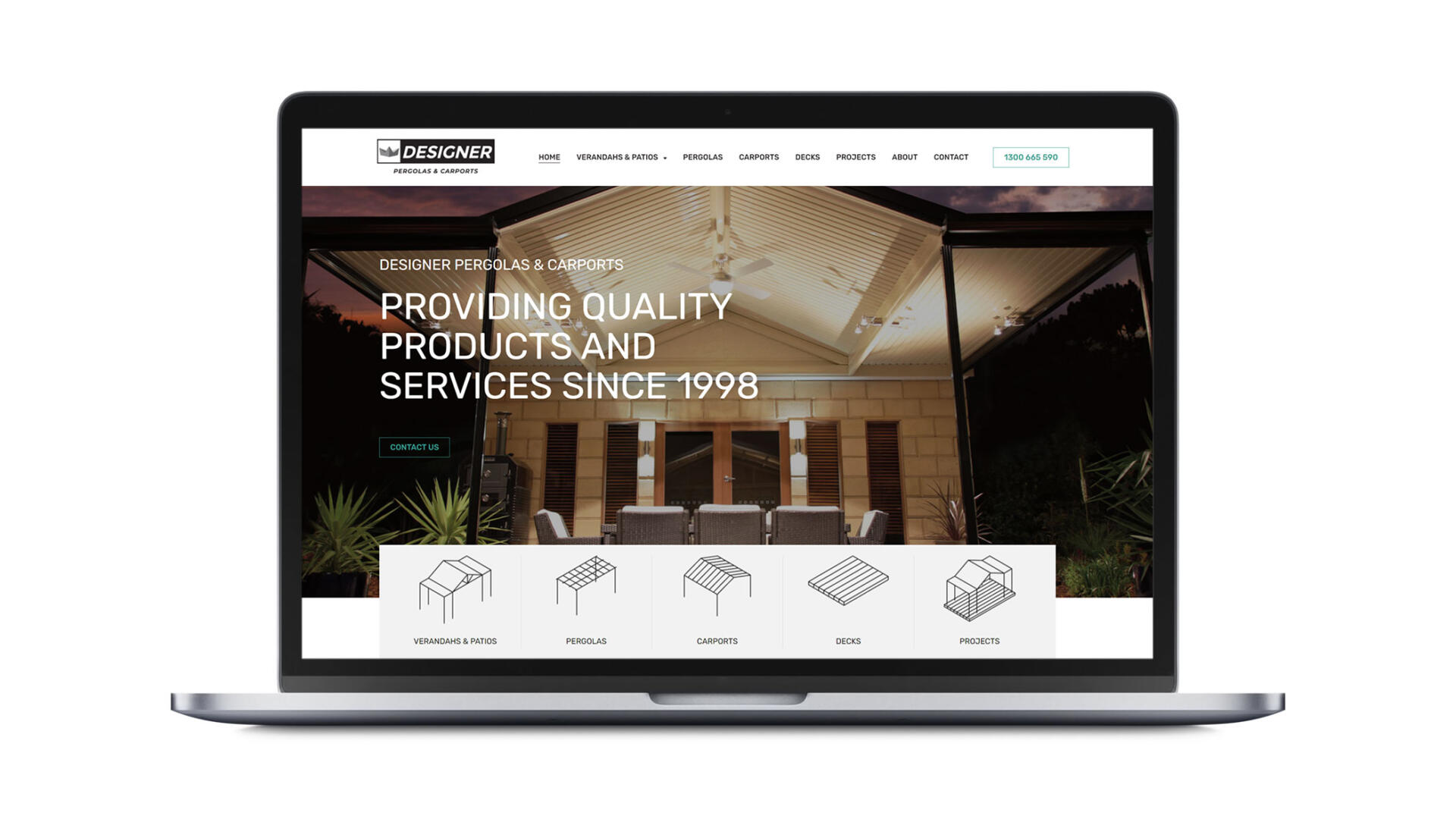 Open laptop showing SEO website designed and developed by Geelong company