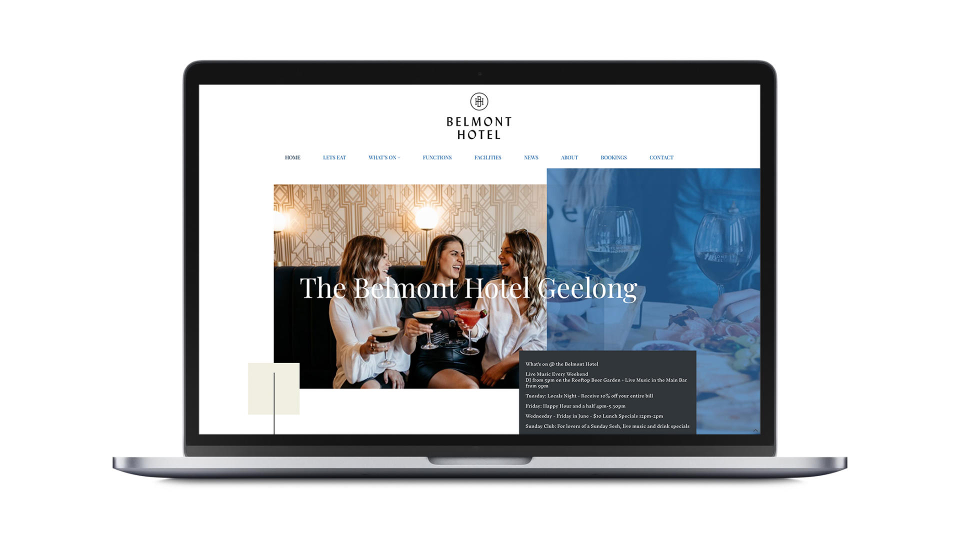 Web development Geelong - GOOP Digital - Belmont Hotel