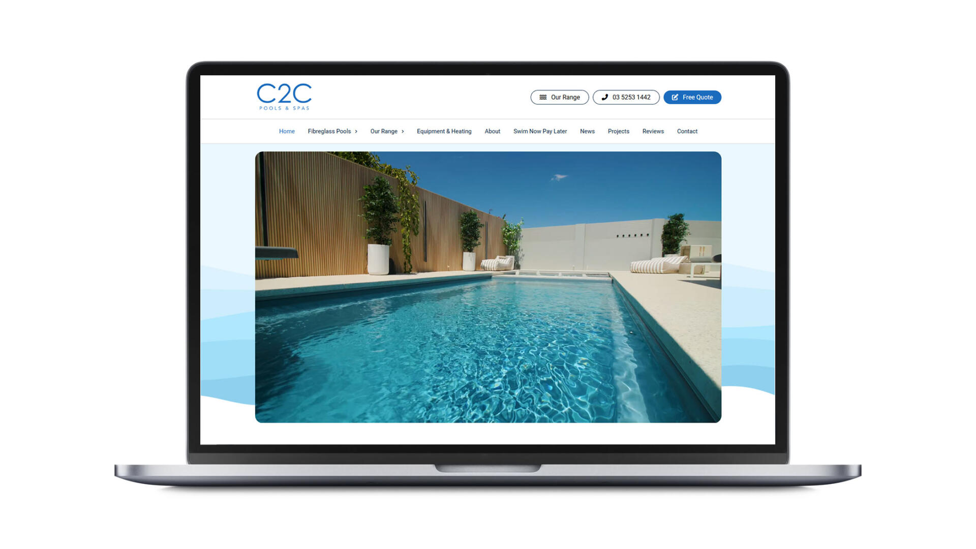 Open laptop showing SEO website designed for Geelong business