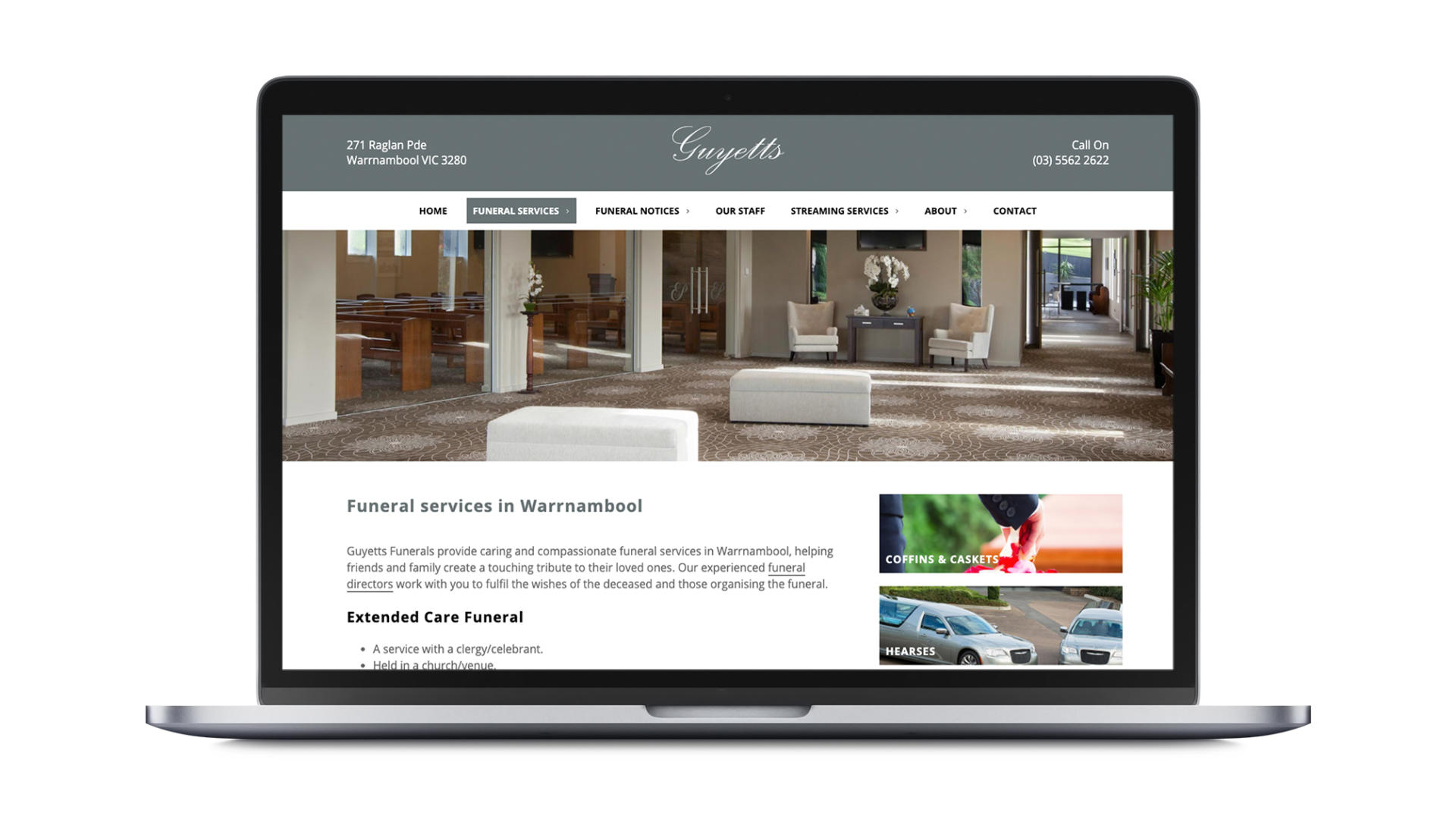 Guyetts Funerals - Goop Digital website design