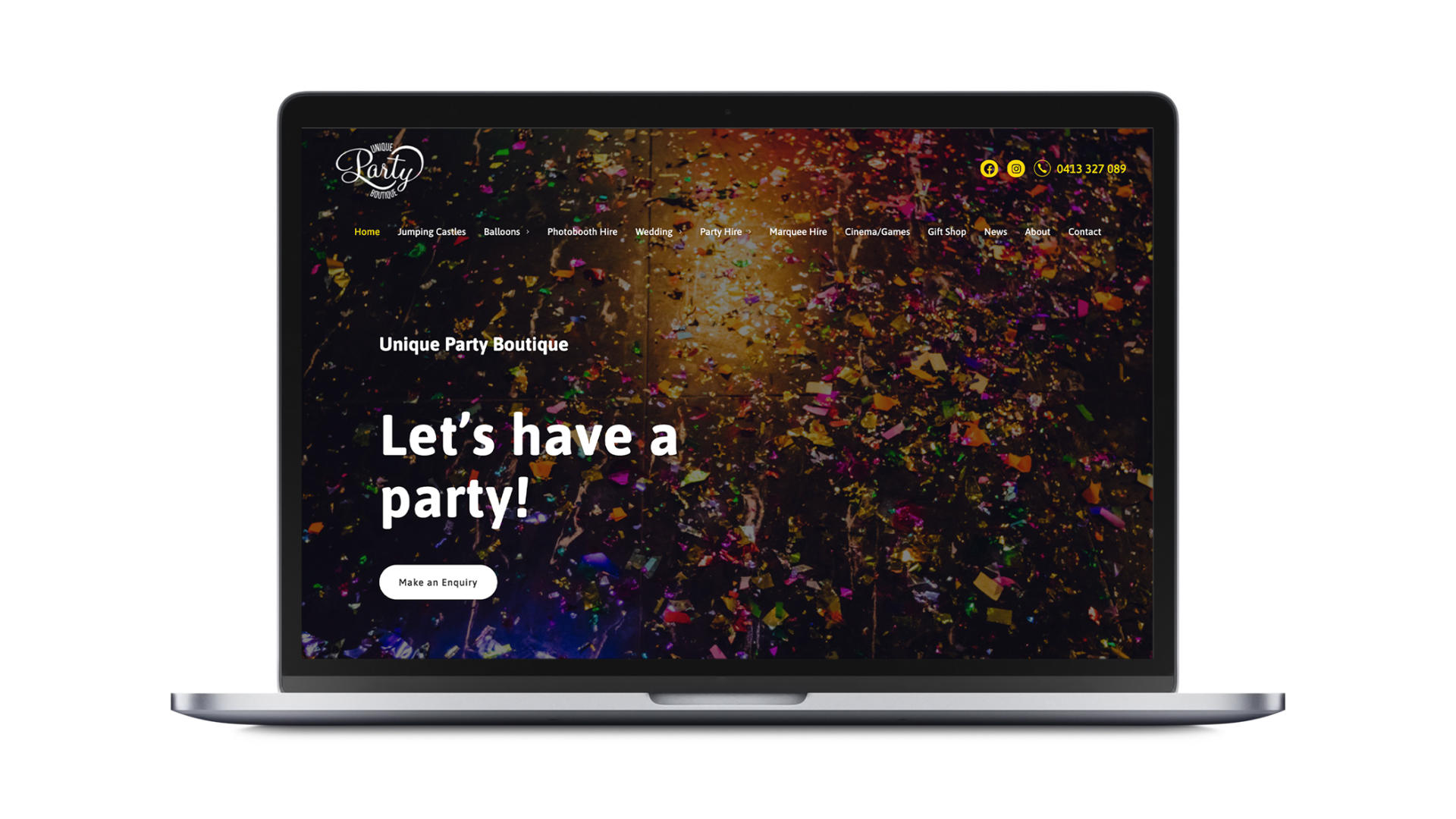 Unique-party-homepage