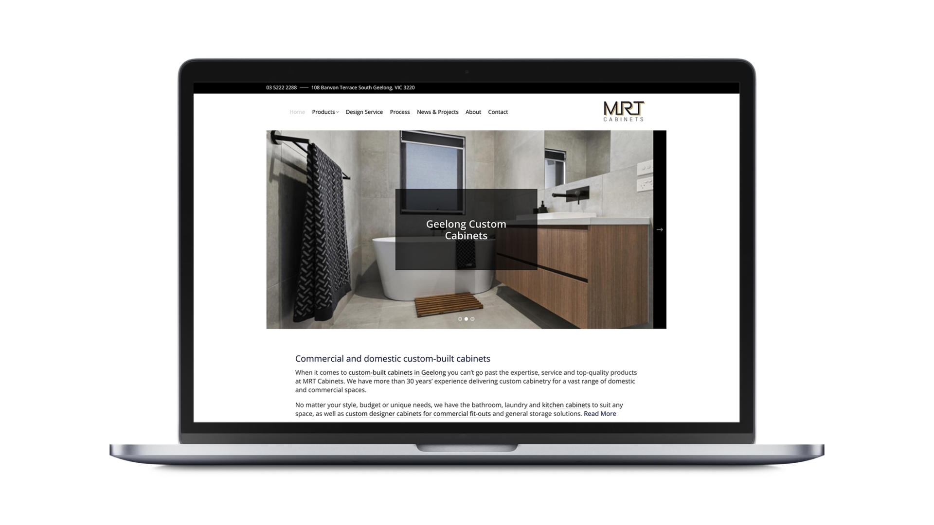 Wordpress developer Geelong - GOOP Digital - MRT Cabinets