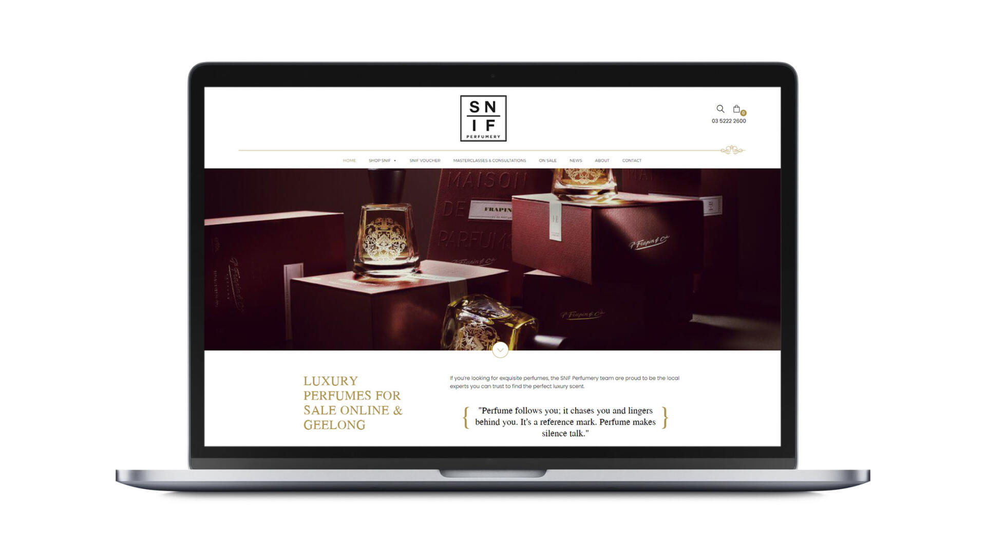 Open laptop showing SEO website design by Geelong web agency