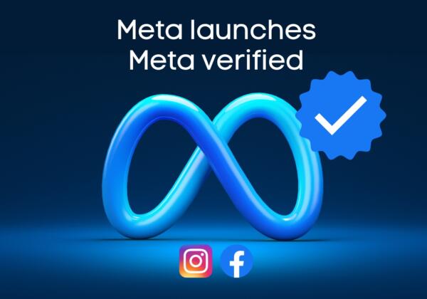 Meta launches Meta Verified with the Instagram and Facebook logos.