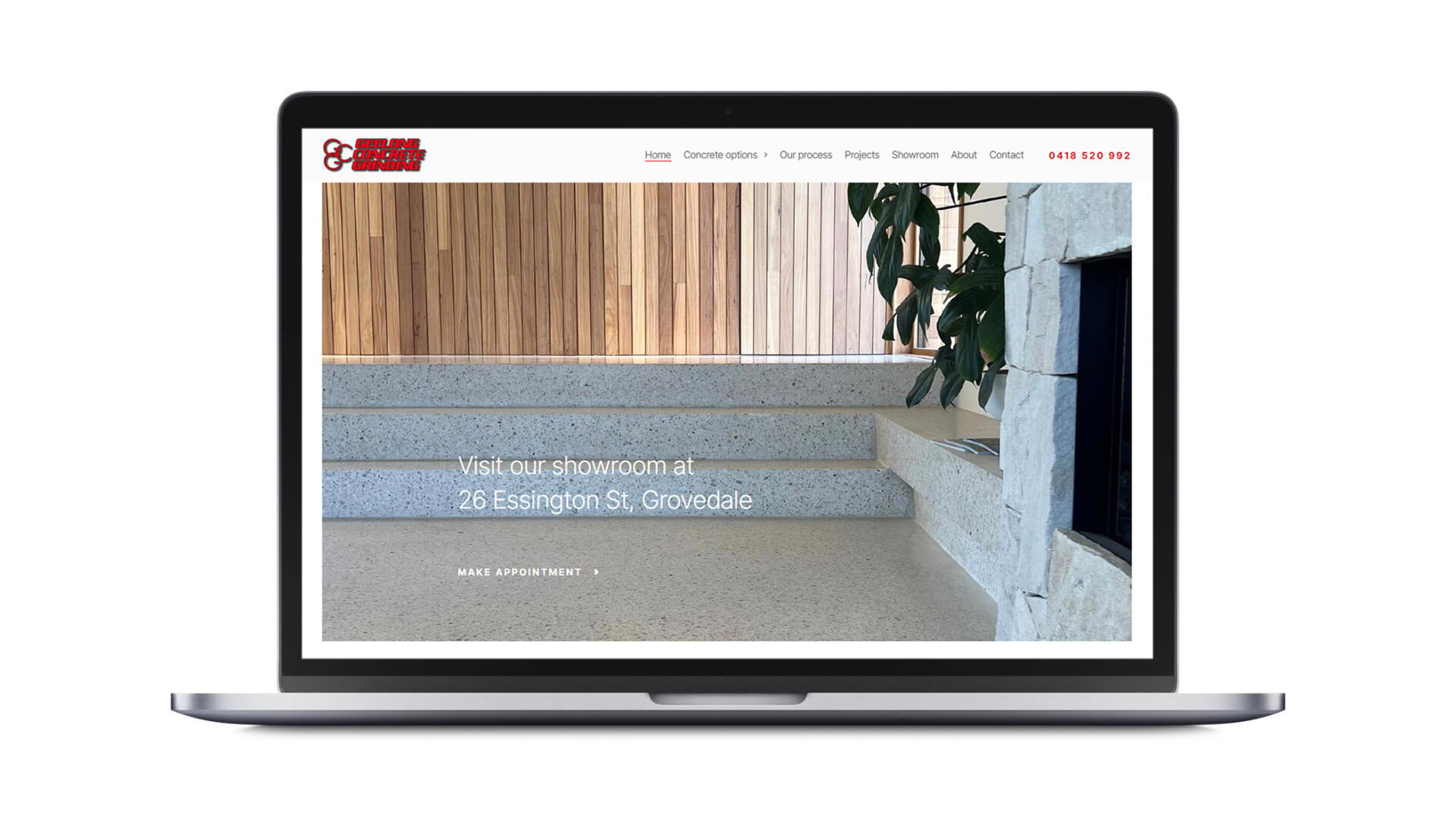 Open laptop showing SEO website developed by Geelong agency