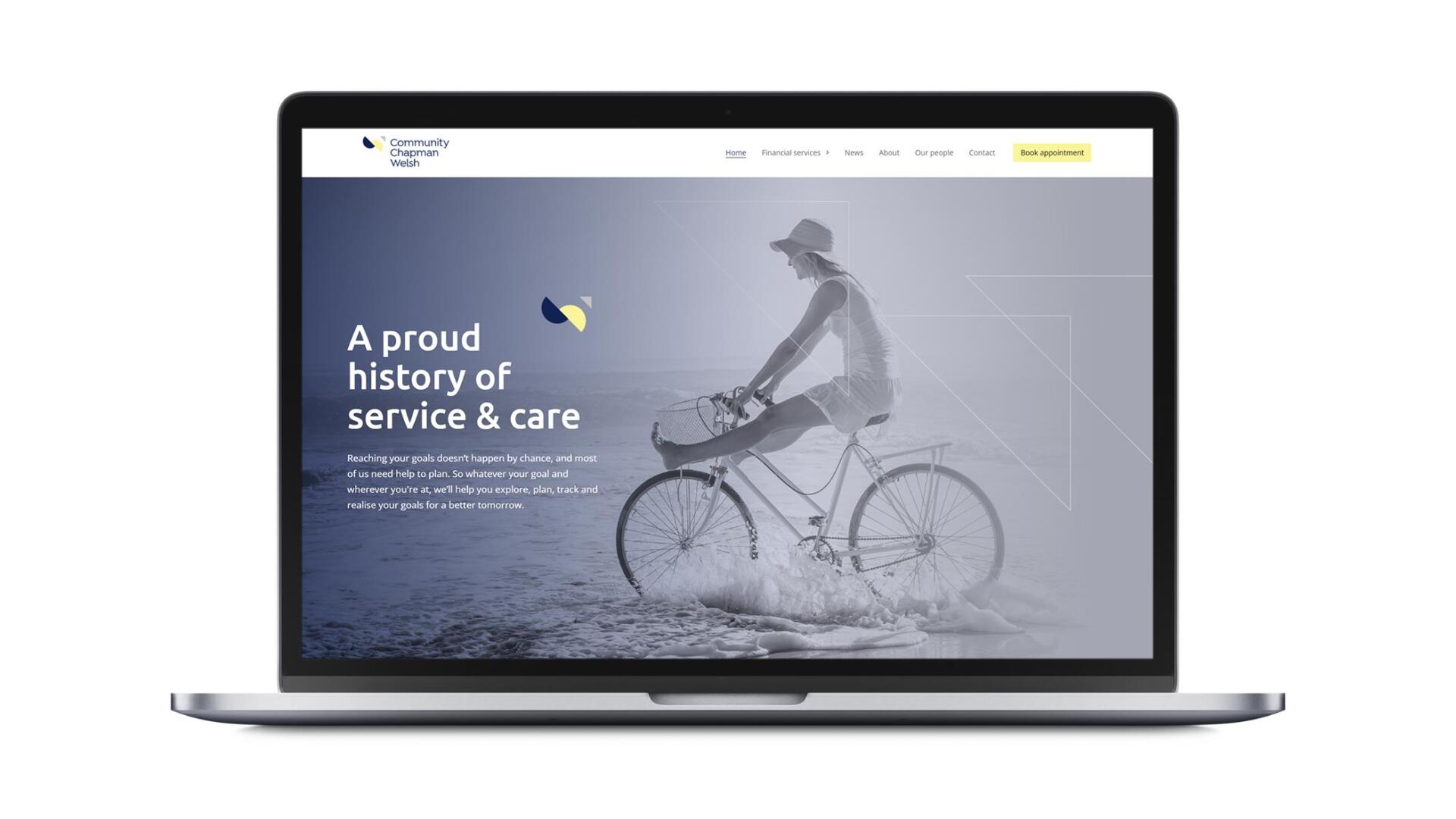 Open laptop showing website developed by Geelong SEO company