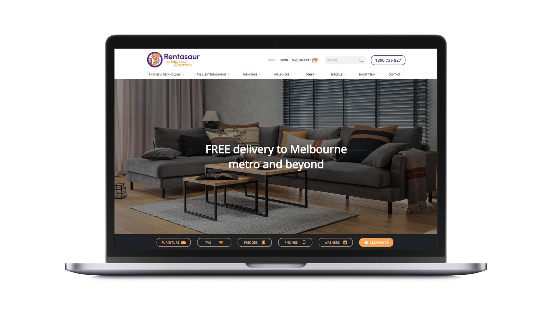 Open laptop showing custom website design by Geelong agency