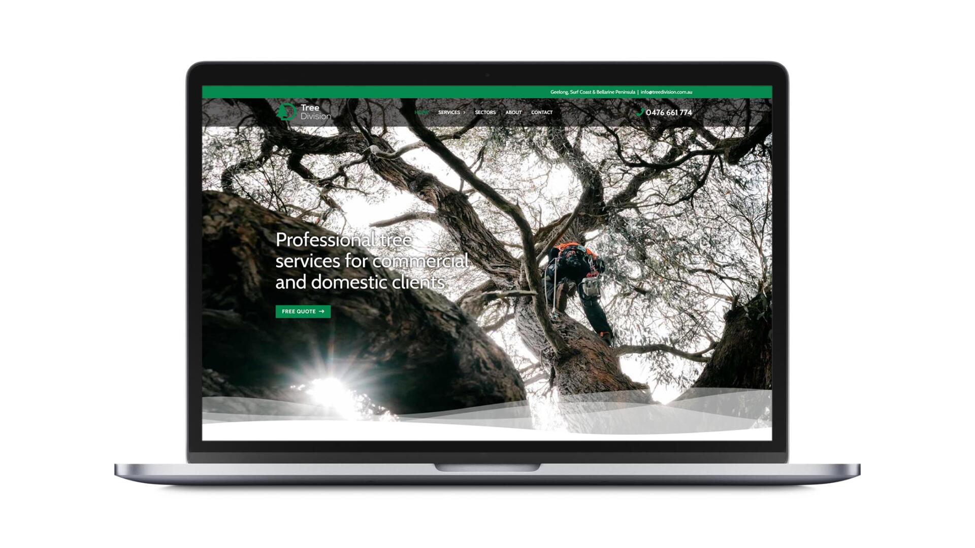 Open laptop showing website by Geelong SEO company