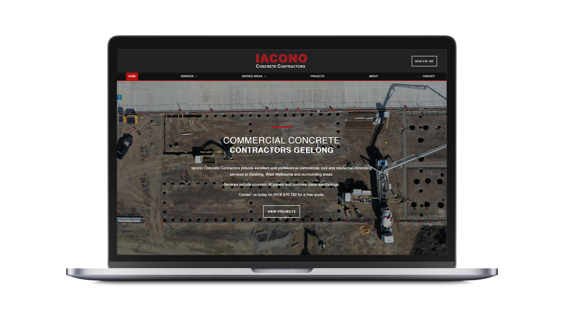 Open laptop showing website developed by Geelong SEO company