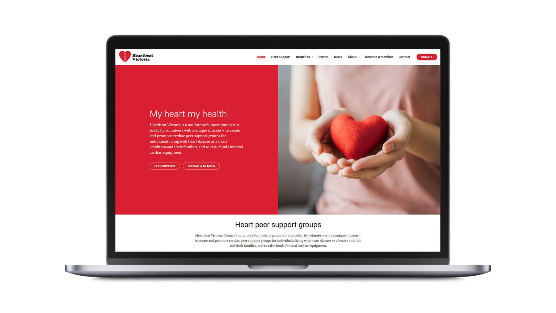 Open laptop showing SEO custom developed website in Geelong