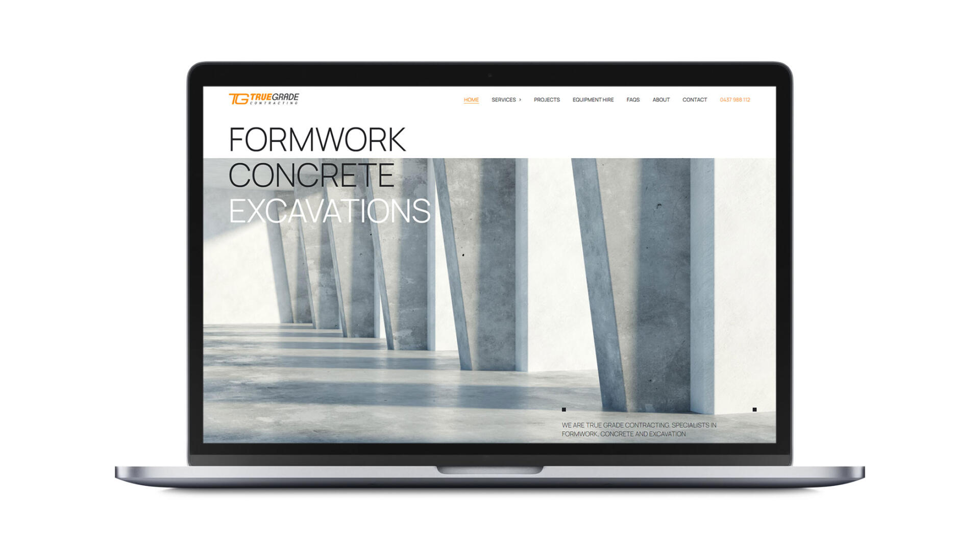 Open laptop showing SEO custom designed website for Geelong business
