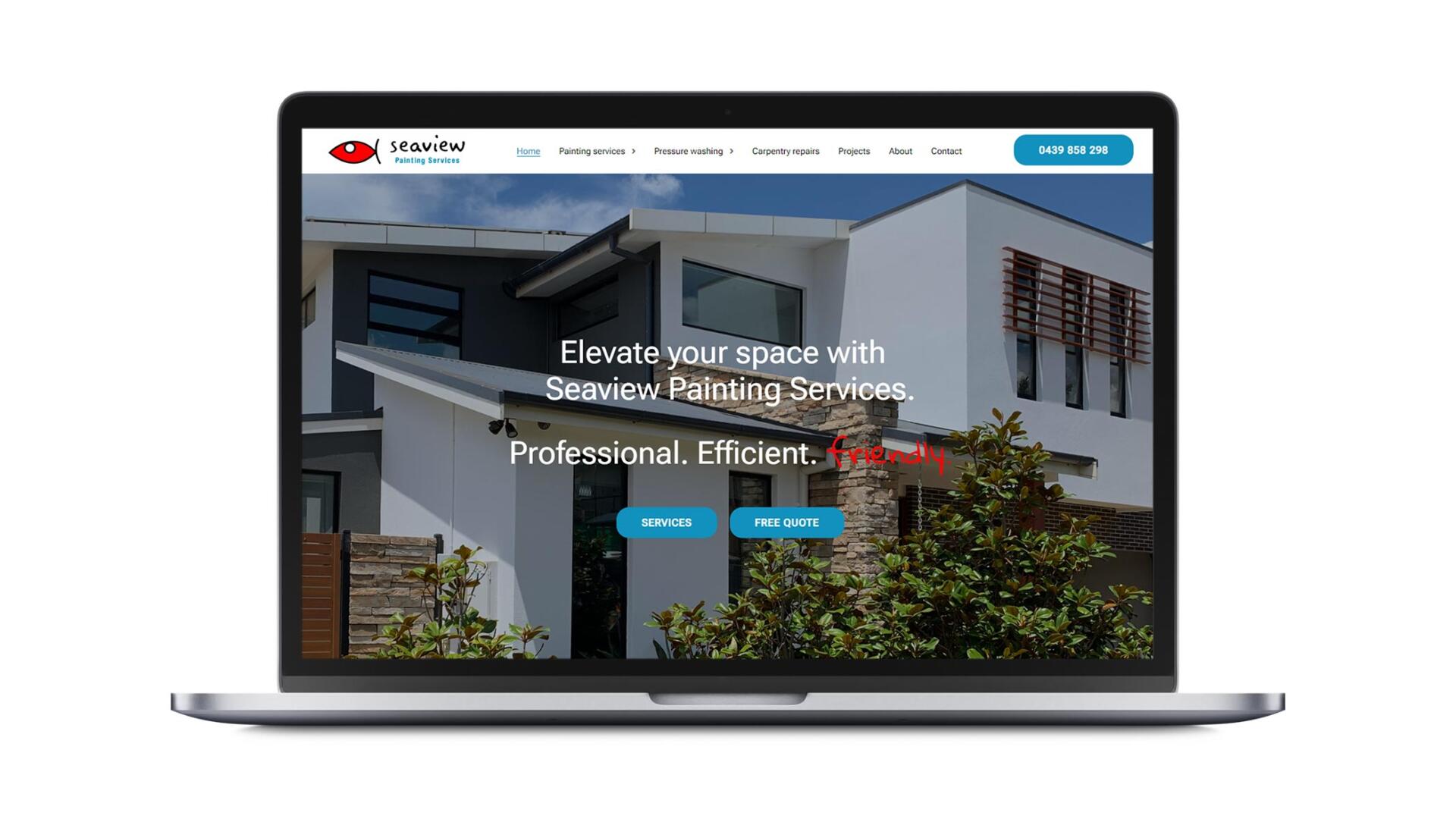 Open laptop showing responsive SEO website designed by Geelong website developers