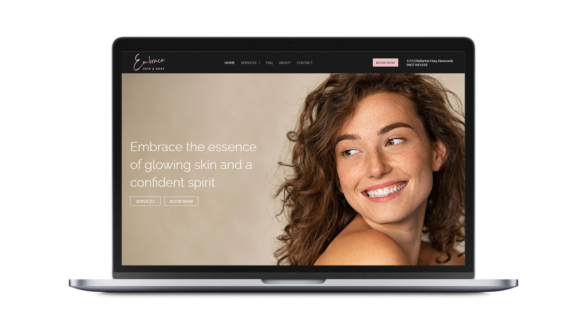 Open laptop showing custom SEO website that ranks well in Google for Geelong business