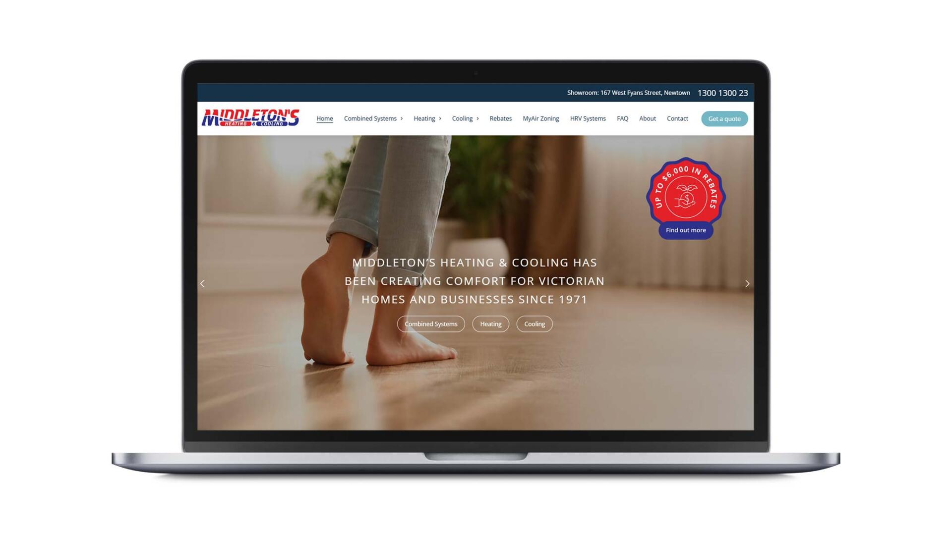 Open laptop showing SEO website designed and developed by Geelong digital marketing agency