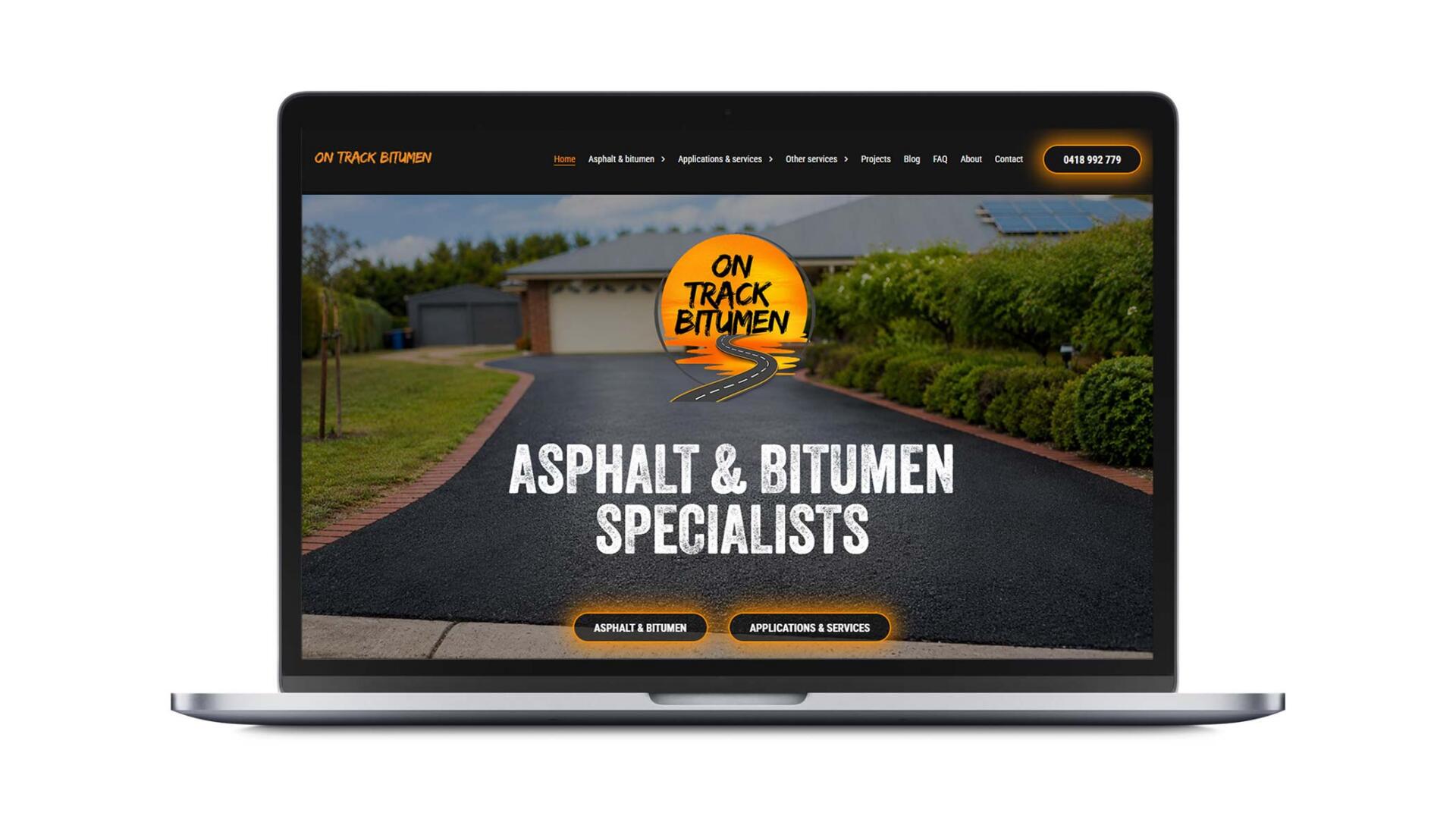Open laptop showing SEO website designed and developed for Kilmore business